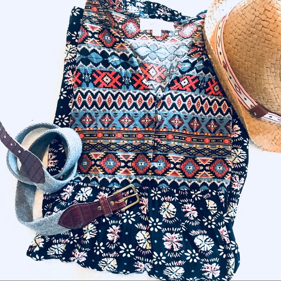 Umgee Dresses & Skirts - Umgee Printed Baby Doll Tunic Dress